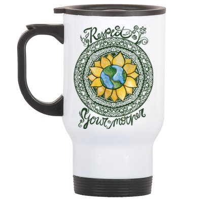 Respect Your Mother Earth Day Dala Gift Stainless Steel Travel Mug