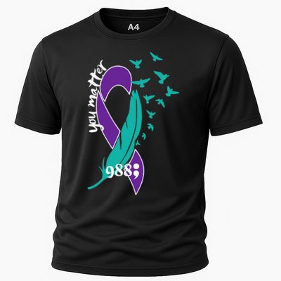 Rainbow You Matter 988 Suicide Prevention Awareness Ribbon Performance Shirt