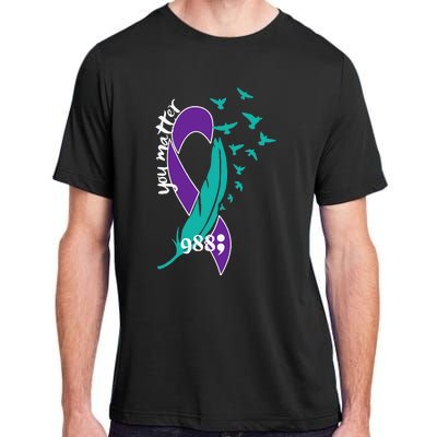 Rainbow You Matter 988 Suicide Prevention Awareness Ribbon Adult ChromaSoft Performance T-Shirt