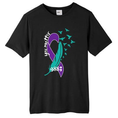 Rainbow You Matter 988 Suicide Prevention Awareness Ribbon Tall Fusion ChromaSoft Performance T-Shirt