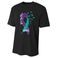 Rainbow You Matter 988 Suicide Prevention Awareness Ribbon Performance Sprint T-Shirt