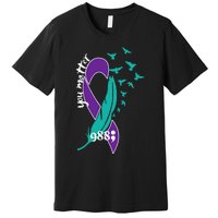 Rainbow You Matter 988 Suicide Prevention Awareness Ribbon Premium T-Shirt