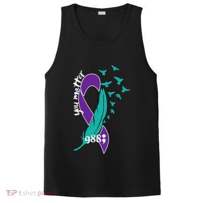 Rainbow You Matter 988 Suicide Prevention Awareness Ribbon PosiCharge Competitor Tank