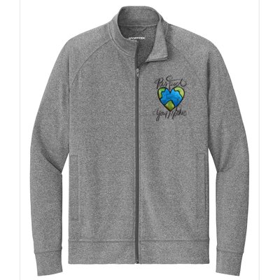 Respect Your Mother Earth Day Cool Gift Stretch Full-Zip Cadet Jacket