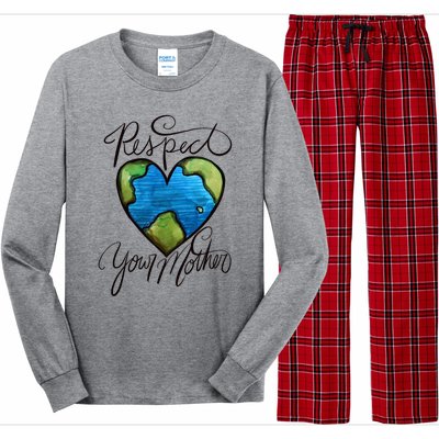 Respect Your Mother Earth Day Cool Gift Long Sleeve Pajama Set