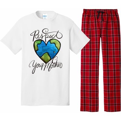 Respect Your Mother Earth Day Cool Gift Pajama Set