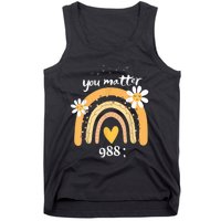 Rainbow You Matter 988 Suicide Prevention Awareness Ribbon Tank Top