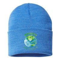 Respect Your Mother Earth Planet Day Green Environtalist Gift Sustainable Knit Beanie