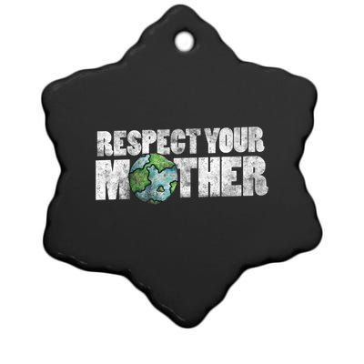 Respect Your Mother Earth Gift Ceramic Star Ornament