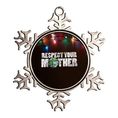 Respect Your Mother Earth Gift Metallic Star Ornament