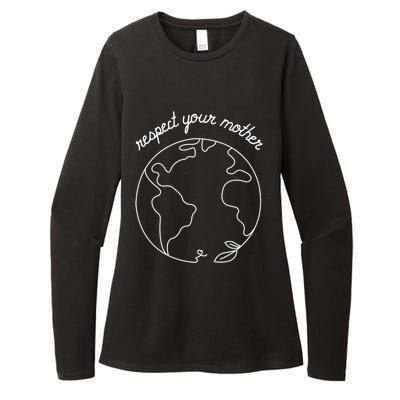 Respect Your Mother Globe Mother Earth Day Environtalist Cute Gift Womens CVC Long Sleeve Shirt