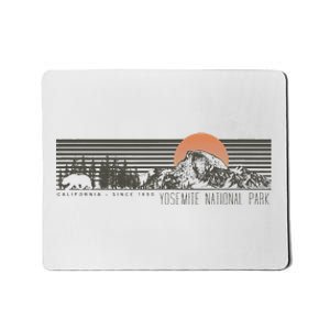 Retro Yosemite National Park Half Dome Mousepad