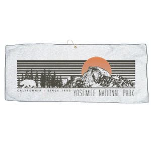 Retro Yosemite National Park Half Dome Large Microfiber Waffle Golf Towel