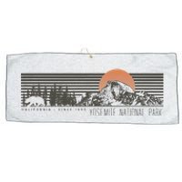 Retro Yosemite National Park Half Dome Large Microfiber Waffle Golf Towel