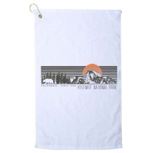 Retro Yosemite National Park Half Dome Platinum Collection Golf Towel