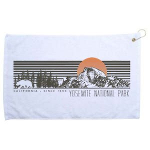 Retro Yosemite National Park Half Dome Grommeted Golf Towel