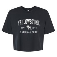 Retro Yellowstone National Park Est 1872 Hiking Bella+Canvas Jersey Crop Tee