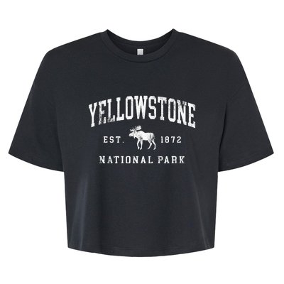 Retro Yellowstone National Park Est 1872 Hiking Bella+Canvas Jersey Crop Tee