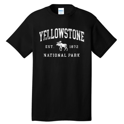 Retro Yellowstone National Park Est 1872 Hiking Tall T-Shirt