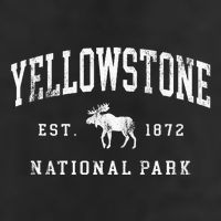 Retro Yellowstone National Park Est 1872 Hiking Adult Drive Performance Visor