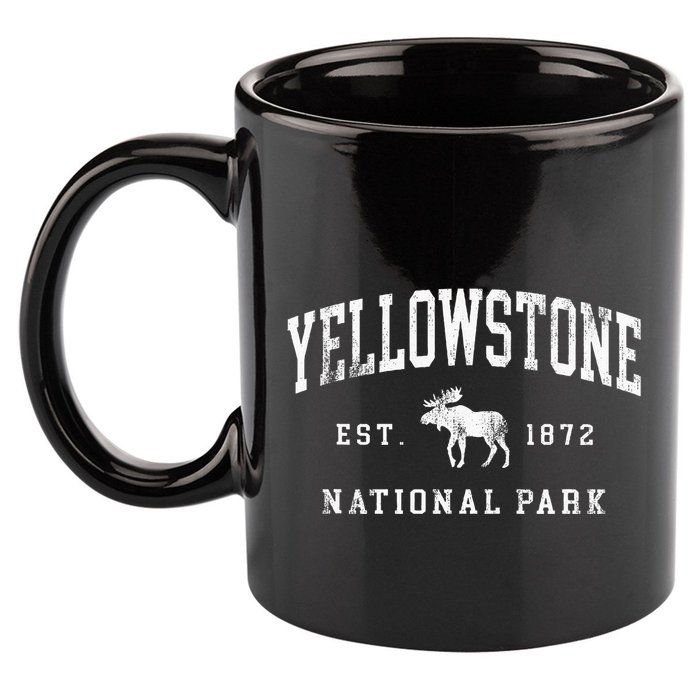 Retro Yellowstone National Park Est 1872 Hiking 11oz C Handle Ceramic Mug