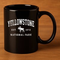 Retro Yellowstone National Park Est 1872 Hiking 11oz C Handle Ceramic Mug