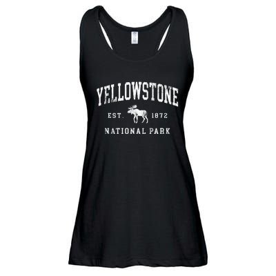 Retro Yellowstone National Park Est 1872 Hiking Ladies Essential Flowy Tank