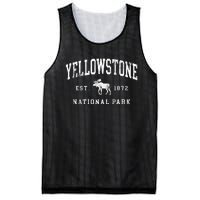 Retro Yellowstone National Park Est 1872 Hiking Mesh Reversible Basketball Jersey Tank