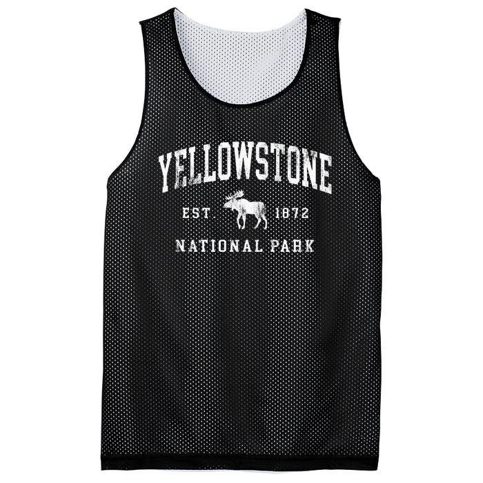 Retro Yellowstone National Park Est 1872 Hiking Mesh Reversible Basketball Jersey Tank