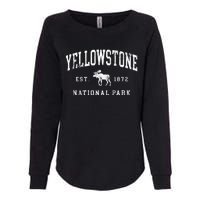 Retro Yellowstone National Park Est 1872 Hiking Womens California Wash Sweatshirt