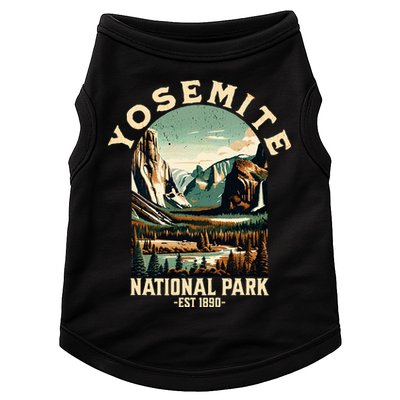 Retro Yosemite National Park Usa Vintage Hiking Doggie Tank