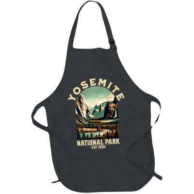 Retro Yosemite National Park Usa Vintage Hiking Apron