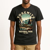 Retro Yosemite National Park Usa Vintage Hiking Tall T-Shirt