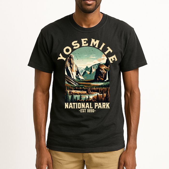 Retro Yosemite National Park Usa Vintage Hiking Tall T-Shirt