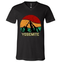 Retro Yosemite National Park V-Neck T-Shirt