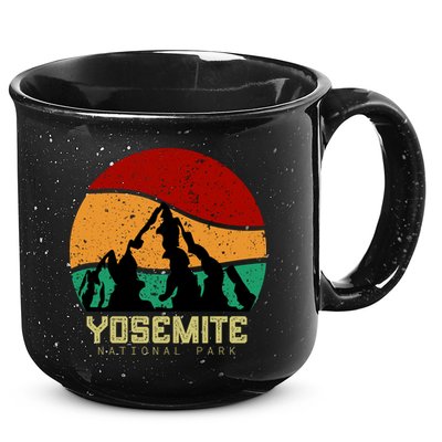 Retro Yosemite National Park 15oz Campfire Ceramic Mug