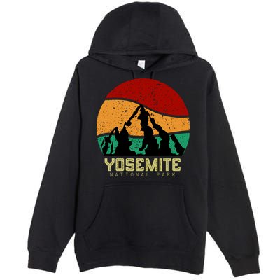 Retro Yosemite National Park Premium Pullover Hoodie