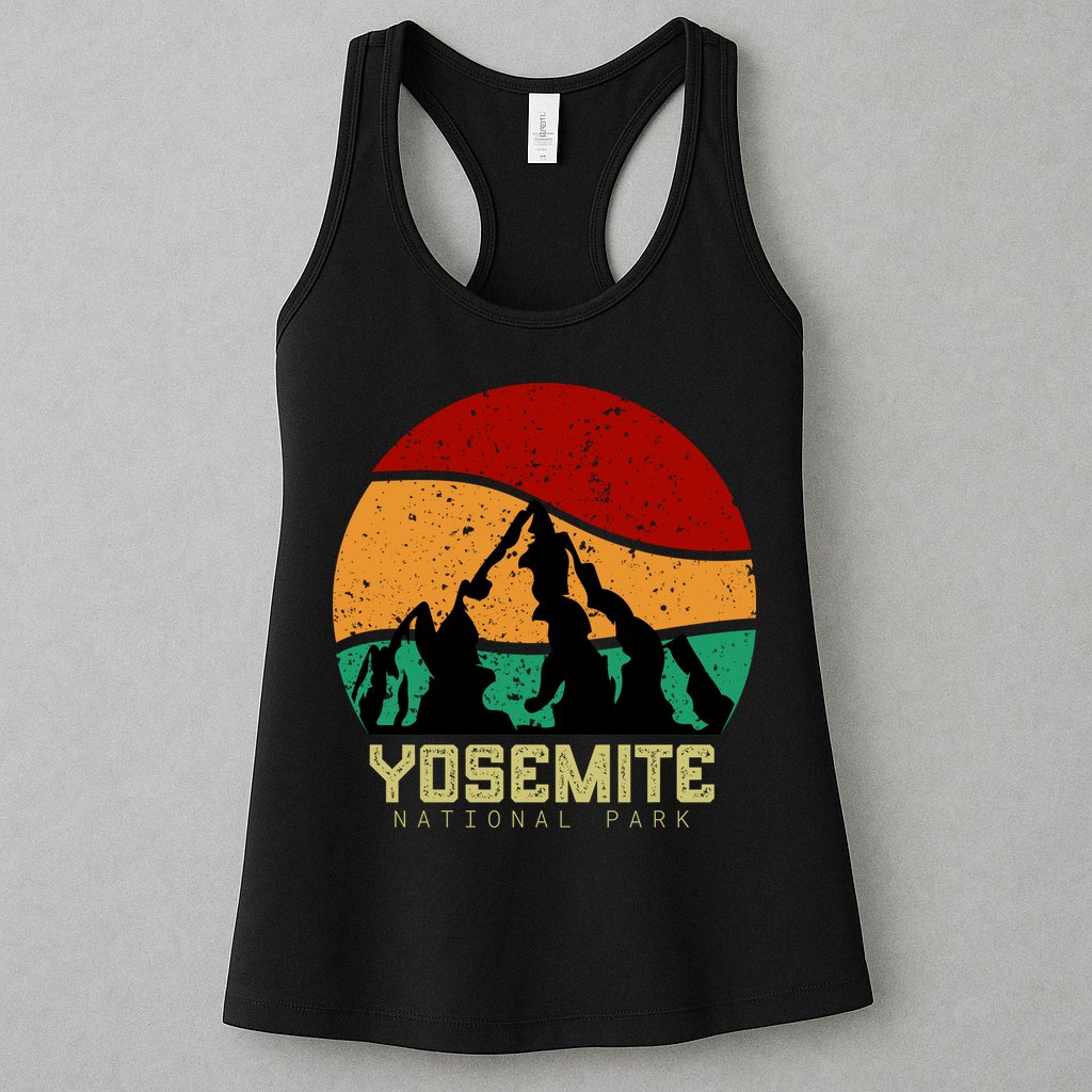 Retro Yosemite National Park Womens Tank Top