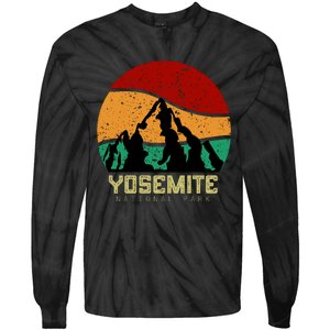 Retro Yosemite National Park Tie-Dye Long Sleeve Shirt