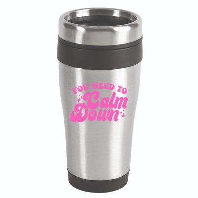 Retro You Need To Calm Down 16oz Travel Tumbler