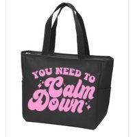 Retro You Need To Calm Down Zip Tote Bag
