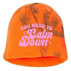 Retro You Need To Calm Down Kati - Camo Knit Beanie