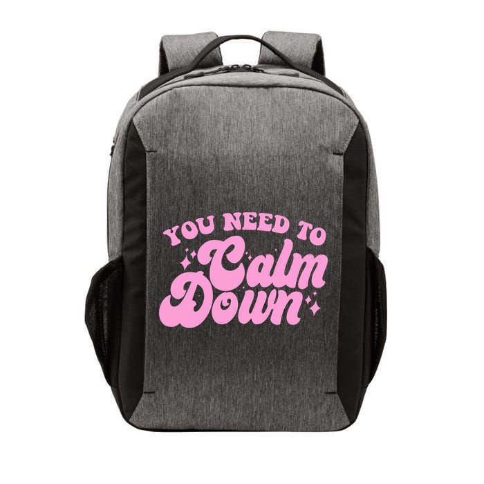 Retro You Need To Calm Down Vector Backpack