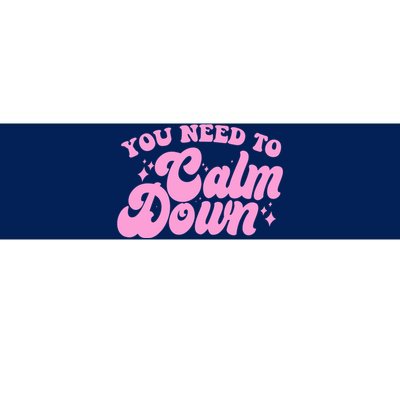 Retro You Need To Calm Down Bumper Sticker