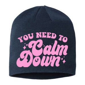 Retro You Need To Calm Down Sustainable Beanie