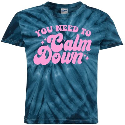 Retro You Need To Calm Down Kids Tie-Dye T-Shirt