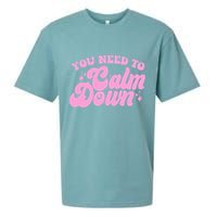 Retro You Need To Calm Down Sueded Cloud Jersey T-Shirt