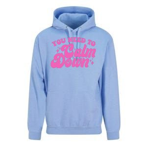 Retro You Need To Calm Down Unisex Surf Hoodie