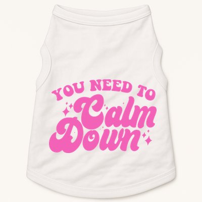 Retro You Need To Calm Down Doggie Tank