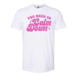 Retro You Need To Calm Down Softstyle CVC T-Shirt